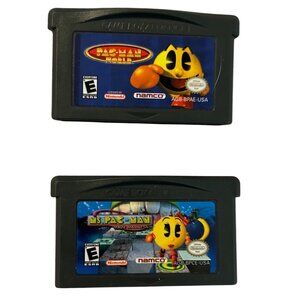 Pac-Man World & Ms. Pac-Man Maze Madness GBA Game Lot Tested Nintendo Namco
